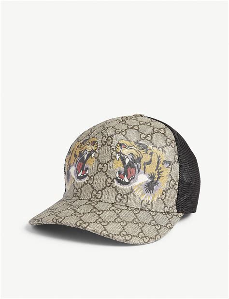 gucci cap tiger blau|gucci tiger baseball cap brown.